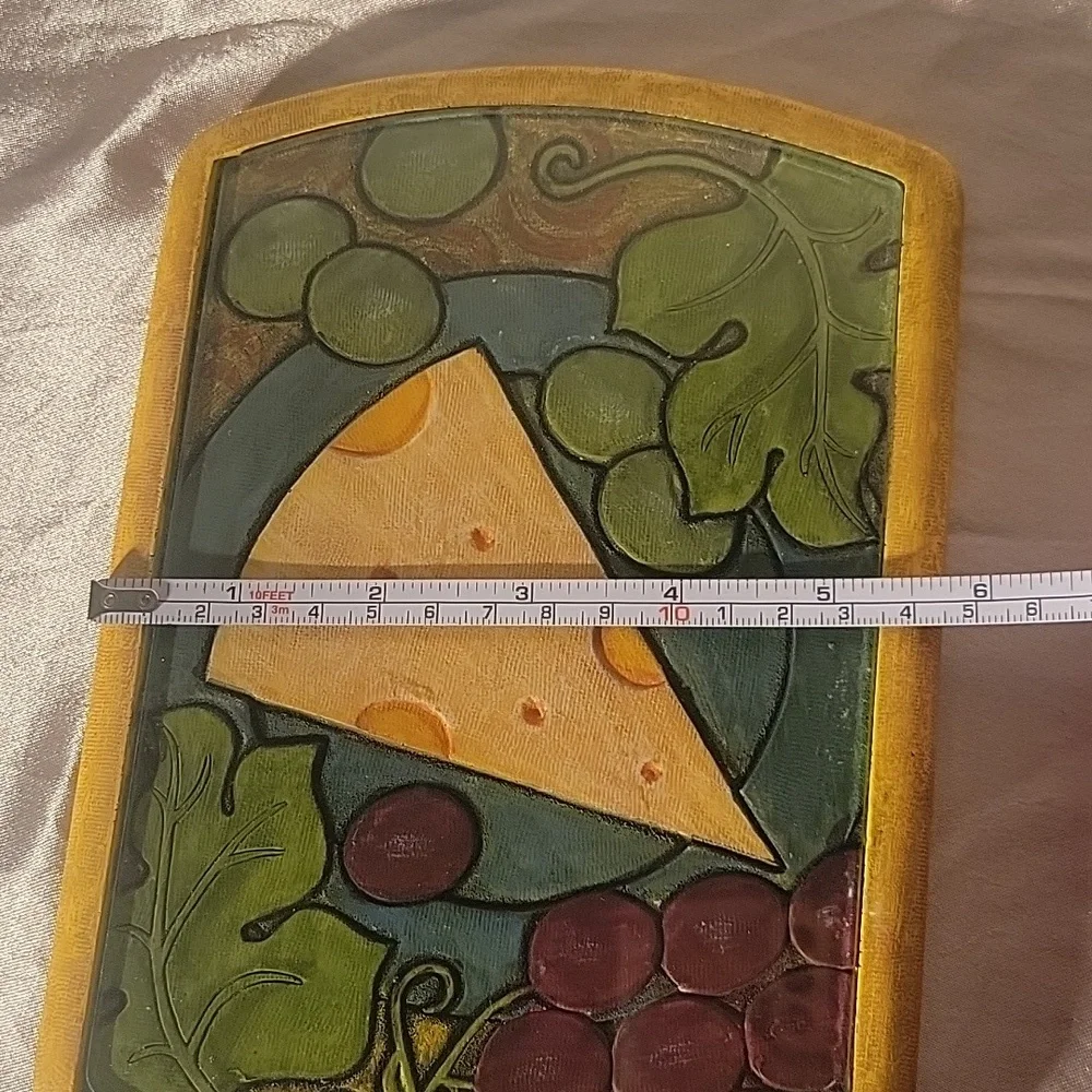 Joie de Vivre Glass Top Serving Tray